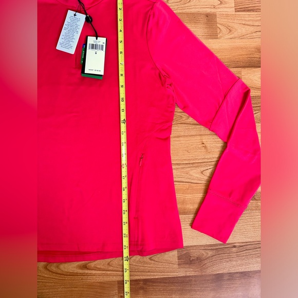 RLX Ralph Lauren Womans Size S 1/4 Zip Red Golf Polo Shirt - Picture 3 of 10